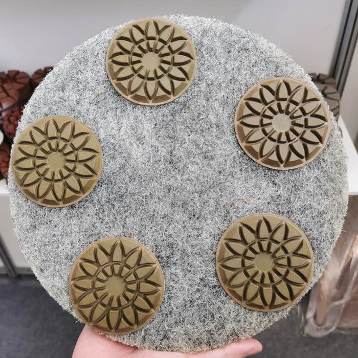 Burnishing Pads with Resin Pucks for Concrete Floor Polishing (JOY-RFP-BP3)